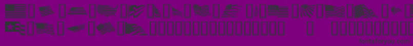 LookForAmerica-Schriftart – Schwarze Schriften auf violettem Hintergrund