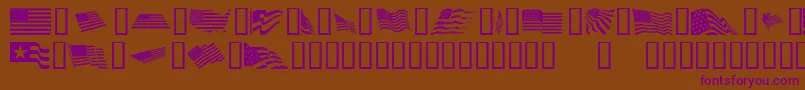 LookForAmerica Font – Purple Fonts on Brown Background