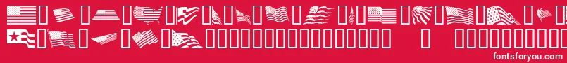 LookForAmerica Font – White Fonts on Red Background