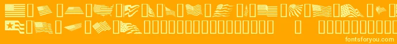 LookForAmerica Font – Yellow Fonts on Orange Background