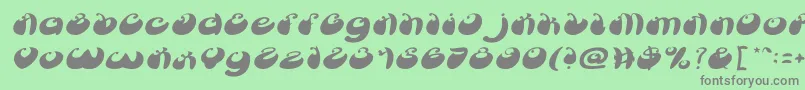 Fonte ButterflyItalic – fontes cinzas em um fundo verde