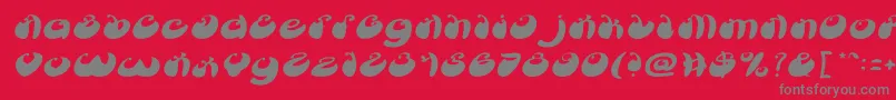 Fonte ButterflyItalic – fontes cinzas em um fundo vermelho