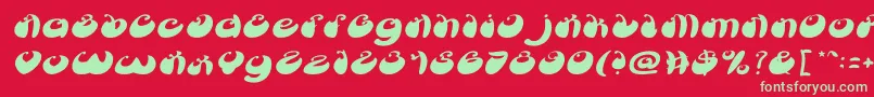 ButterflyItalic Font – Green Fonts on Red Background