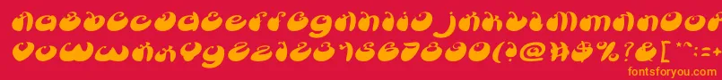 ButterflyItalic Font – Orange Fonts on Red Background