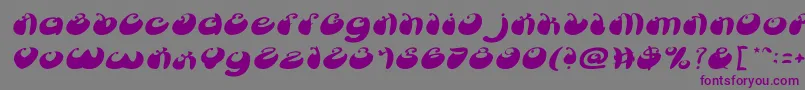 Шрифт ButterflyItalic – фиолетовые шрифты на сером фоне