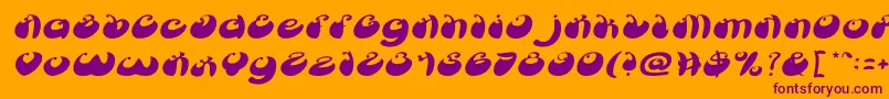 ButterflyItalic-Schriftart – Violette Schriften auf orangefarbenem Hintergrund