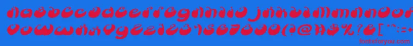 ButterflyItalic-fontti – punaiset fontit sinisellä taustalla