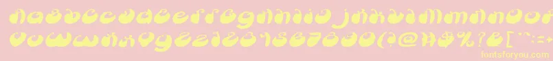 フォントButterflyItalic – 黄色のフォント、ピンクの背景
