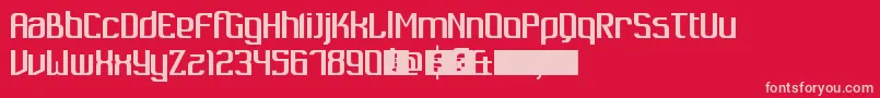 Dukungan Font – Pink Fonts on Red Background
