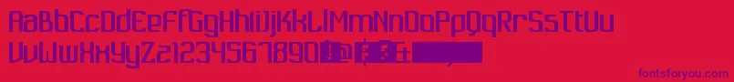 Dukungan Font – Purple Fonts on Red Background