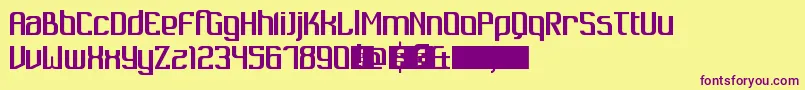 Dukungan Font – Purple Fonts on Yellow Background