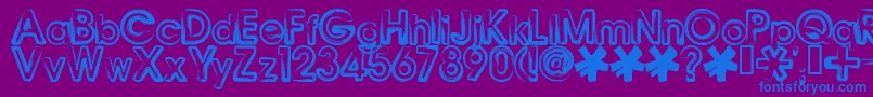 Bennb Font – Blue Fonts on Purple Background