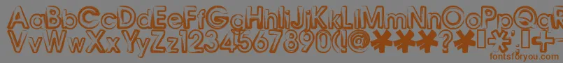 Bennb Font – Brown Fonts on Gray Background