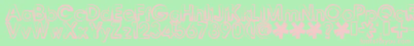 Bennb Font – Pink Fonts on Green Background