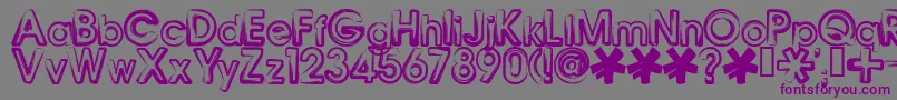 Bennb-fontti – violetit fontit harmaalla taustalla