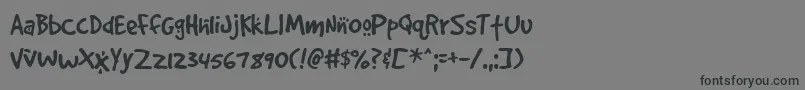 Gooddcフォントについての詳細 フォントGooddc – 黒い文字の灰色の背景