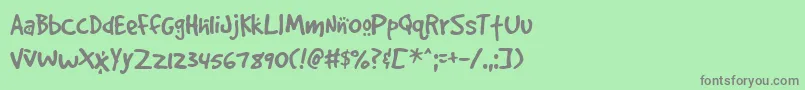 Gooddc Font – Gray Fonts on Green Background