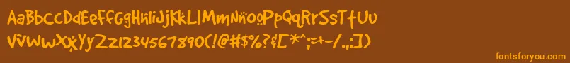 Подробнее о шрифте Gooddc Шрифт Gooddc – оранжевые шрифты на коричневом фоне
