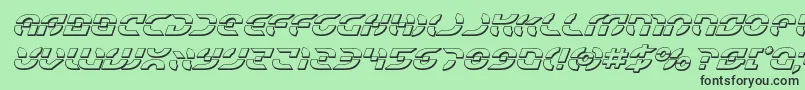 Starfighter3Dital Font – Black Fonts on Green Background