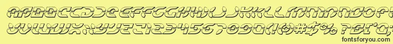 Starfighter3Dital Font – Black Fonts on Yellow Background