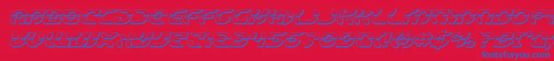 Starfighter3Dital Font – Blue Fonts on Red Background