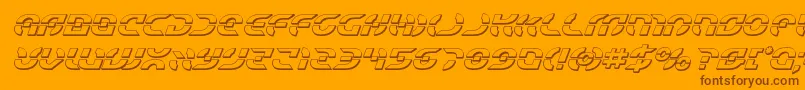Starfighter3Dital Font – Brown Fonts on Orange Background