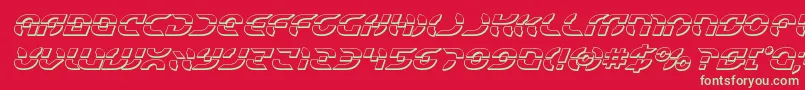 Starfighter3Dital Font – Green Fonts on Red Background