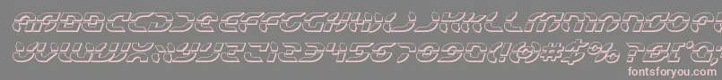 Starfighter3Dital-Schriftart – Rosa Schriften auf grauem Hintergrund