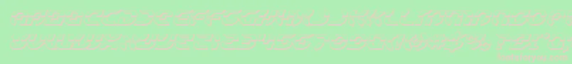 Starfighter3Dital-Schriftart – Rosa Schriften auf grünem Hintergrund