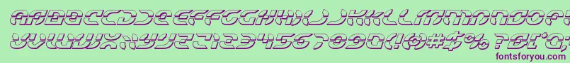 Starfighter3Dital Font – Purple Fonts on Green Background