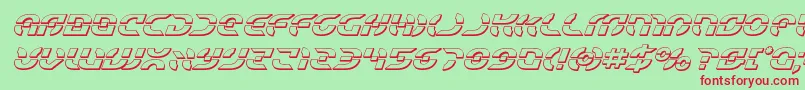 Starfighter3Dital Font – Red Fonts on Green Background