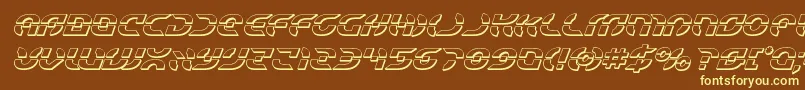 Starfighter3Dital Font – Yellow Fonts on Brown Background