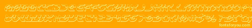 Starfighter3Dital Font – Yellow Fonts on Orange Background