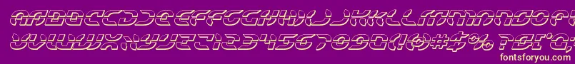 Starfighter3Dital Font – Yellow Fonts on Purple Background