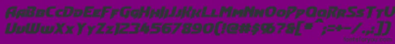 ConvoyBoldItalic Font – Black Fonts on Purple Background