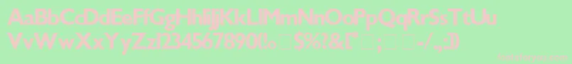 GillSansBold Font – Pink Fonts on Green Background