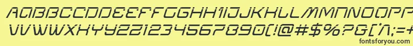 Miraclemercurylaserital Font – Black Fonts on Yellow Background