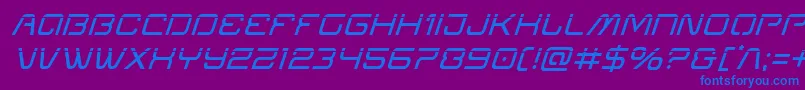 Miraclemercurylaserital Font – Blue Fonts on Purple Background