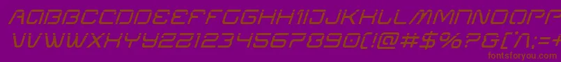 Miraclemercurylaserital Font – Brown Fonts on Purple Background