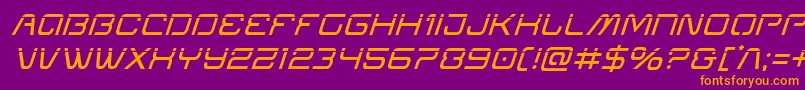 Miraclemercurylaserital Font – Orange Fonts on Purple Background