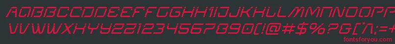 Miraclemercurylaserital-Schriftart – Rote Schriften auf schwarzem Hintergrund