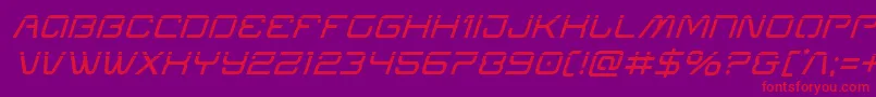 Police Miraclemercurylaserital – polices rouges sur fond violet