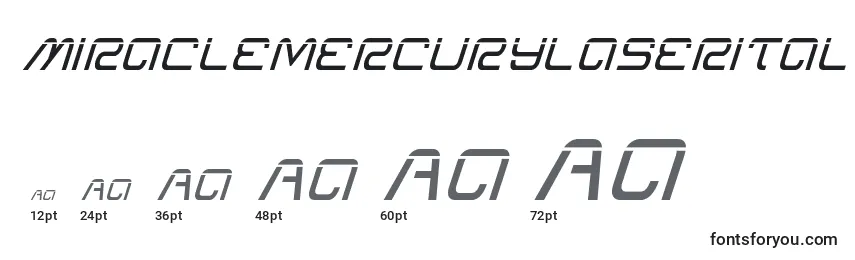 Miraclemercurylaserital Font Sizes