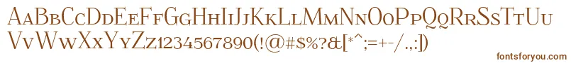 Шрифт Foglihtenpcs068 – коричневые шрифты на белом фоне