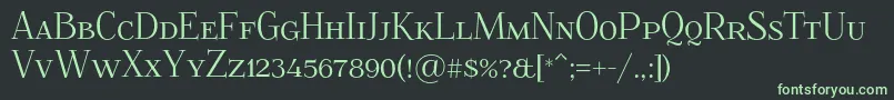 フォントFoglihtenpcs068 – 黒い背景に緑の文字