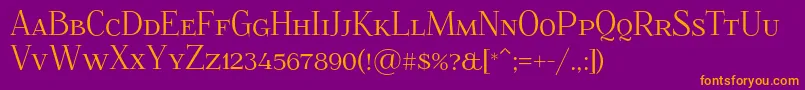 Foglihtenpcs068 Font – Orange Fonts on Purple Background