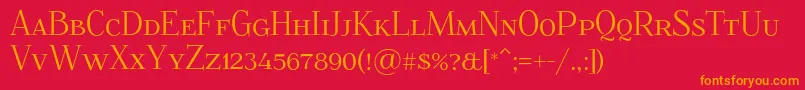 Foglihtenpcs068 Font – Orange Fonts on Red Background