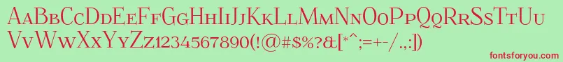 Foglihtenpcs068 Font – Red Fonts on Green Background