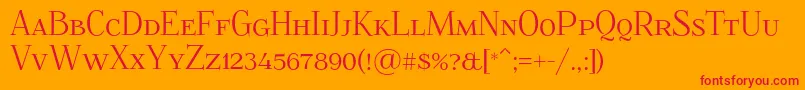 Foglihtenpcs068 Font – Red Fonts on Orange Background