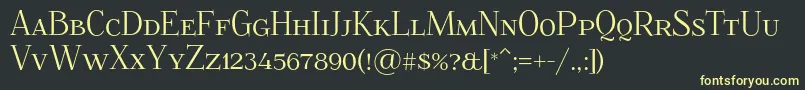 Шрифт Foglihtenpcs068 – жёлтые шрифты на чёрном фоне